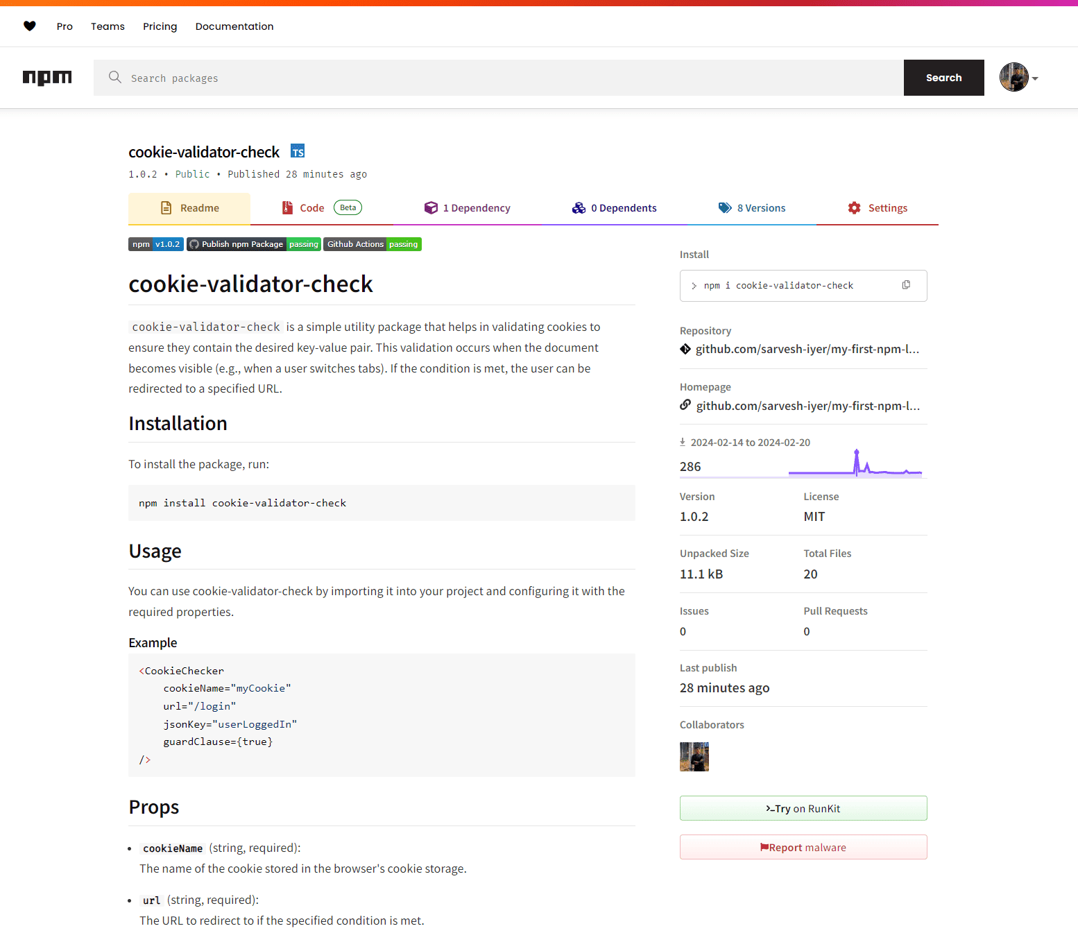 Cookie Validator Check